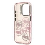 Karl Lagerfeld IML Multi K&CH Heads Pink Kryt iPhone 15 Pro Max