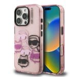 Karl Lagerfeld IML Multi K&CH Heads Pink Kryt iPhone 16 Pro Max