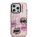 Karl Lagerfeld IML Multi K&CH Heads Pink Kryt iPhone 16 Pro Max