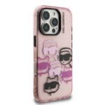 Karl Lagerfeld IML Multi K&CH Heads Pink Kryt iPhone 16 Pro Max