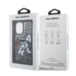 Karl Lagerfeld Liquid Glitter Scattered Choupette Black Kryt iPhone 16