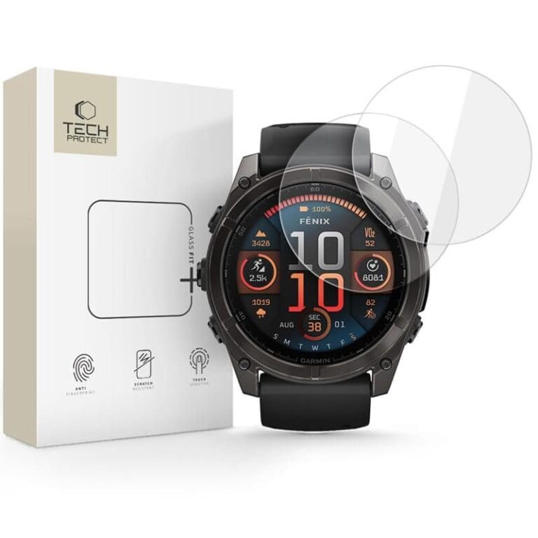 Tech-Protect Glass Fit+ 2-Pack Garmin Fenix 8 (51 mm) Clear