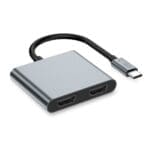 Tech-Protect Hb08 Hub Adapter 4In1 Type-C + Usb2.0 + 2 X Hdmi 4K 60Hz Space Grey