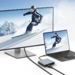 Tech-Protect Hb08 Hub Adapter 4In1 Type-C + Usb2.0 + 2 X Hdmi 4K 60Hz Space Grey