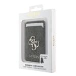 Guess 4G Metal Logo MagSafe Cardslot Wallet with Stand Black