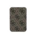 Guess 4G Metal Logo MagSafe Cardslot Wallet with Stand Brown