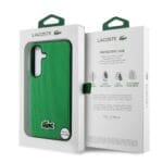 Lacoste Iconic Petit Pique Woven Logo MagSafe Green Kryt Samsung Galaxy S25