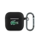 Lacoste Liquid Silicone Croc Logo Black Kryt AirPods 4