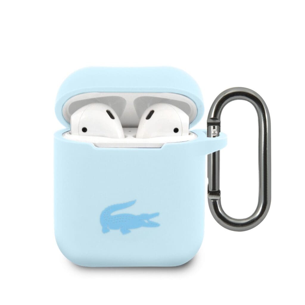 Lacoste Liquid Silicone Glossy Printing Logo Blue Kryt AirPods Pro/AirPods Pro 2