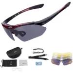 Rockbros 10001 Polarizing Cycling Glasses Black And Red