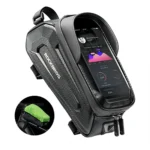 Rockbros B68 Bicycle Bag For Armored Frame With Phone Pocket And Cover 1.7L Black