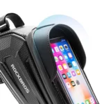 Rockbros B68 Bicycle Bag For Armored Frame With Phone Pocket And Cover 1.7L Black