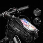 Rockbros B68 Bicycle Bag For Armored Frame With Phone Pocket And Cover 1.7L Black