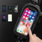 Rockbros B68 Bicycle Bag For Armored Frame With Phone Pocket And Cover 1.7L Black