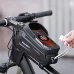 Rockbros B68 Bicycle Bag For Armored Frame With Phone Pocket And Cover 1.7L Black