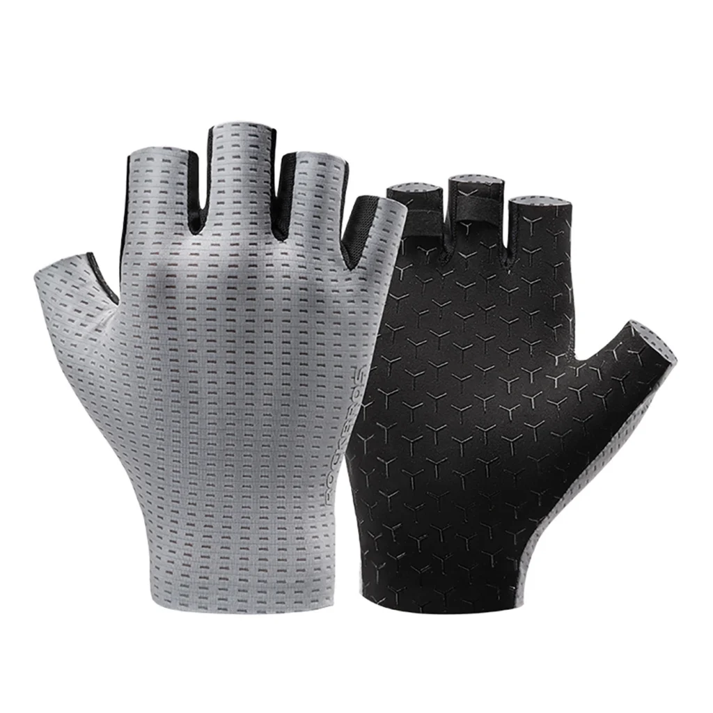 Rockbros Breathable Short Finger Cycling Gloves Size: M Grey