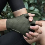 Rockbros Breathable Short Finger Cycling Gloves Size: XL Green