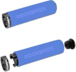Rockbros Bt1001Blbk Sponge Bicycle Handlebar Grips Blue And Black