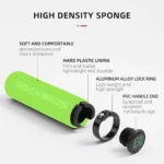 Rockbros Bt1001Gnbk Sponge Bicycle Handlebar Grips Green And Black