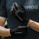 Rockbros Cycling Gloves Spring/Summer/Autumn, Full, Size: M Black