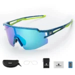 Rockbros Polarized Cycling Glasses With Uv Protection And Corrective Insert Blue Lenses Blue