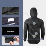 Rockbros Ypy013Bk4XL Rain Jacket Breathable Windproof XXXXL Black