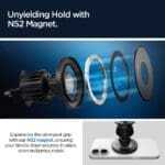 Spigen Mft13 Magnetic MagSafe Dashboard & Vent Car Mount Black