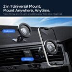 Spigen Mft13 Magnetic MagSafe Dashboard & Vent Car Mount Black