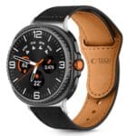 Tech-Protect Leatherfit Samsung Galaxy Watch 8 / Classic (40 / 44 / 46 mm) Black