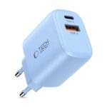 Tech-Protect Nca20 2-Port Network Charger Pd 20W / Qc3.0 Baby Blue