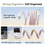 Baseus Dynamic 4 Pro Series Data Cable USB-C USB-C 100W 1m Baby Pink