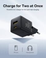 Baseus Palm Fast Charger USB-A + USB-C 30W Black