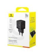 Baseus Palm Fast Charger USB-A + USB-C 30W Black