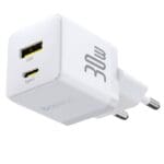 Baseus Palm Fast Charger USB-A + USB-C 30W White