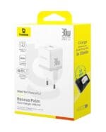 Baseus Palm Fast Charger USB-A + USB-C 30W White