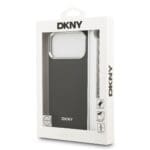 DKNY PU Leather Metal Logo Wrist Chain MagSafe Black Kryt iPhone 17 Pro Max