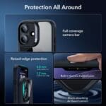 ESR Classic Hybrid MagSafe & Tempered Glass Clear/Black iPhone 17