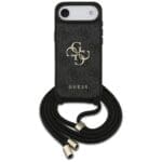 Guess 4G Big Logo Cord Stap Crossbody Black Kryt iPhone 17 Air