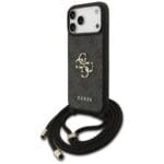 Guess 4G Big Logo Cord Stap Crossbody Black Kryt iPhone 17 Pro Max
