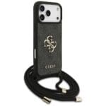 Guess 4G Big Logo Cord Stap Crossbody Black Kryt iPhone 17 Pro Max