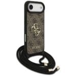 Guess 4G Big Logo Cord Stap Crossbody Brown Kryt iPhone 17 Air