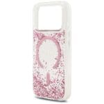 Guess Resin Bottom Glitter MagSafe Pink Kryt iPhone 17 Pro