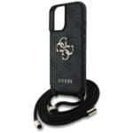 Guess 4G Big Logo Cord Stap Crossbody Black Kryt iPhone 16 Plus