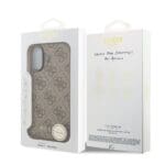 Guess 4G Charm Tone on Tone Brown Kryt iPhone 17
