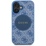 Guess 4G Circle Classic Logo MagSafe Blue Kryt iPhone 16
