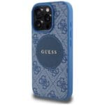 Guess 4G Circle Classic Logo MagSafe Blue Kryt iPhone 16 Pro