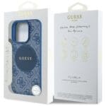 Guess 4G Circle Classic Logo MagSafe Blue Kryt iPhone 16 Pro Max