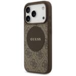 Guess 4G Circle Classic Logo MagSafe Brown Kryt iPhone 17 Pro