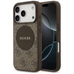 Guess 4G Circle Classic Logo MagSafe Brown Kryt iPhone 17 Pro
