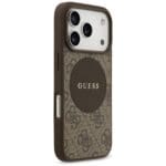 Guess 4G Circle Classic Logo MagSafe Brown Kryt iPhone 17 Pro